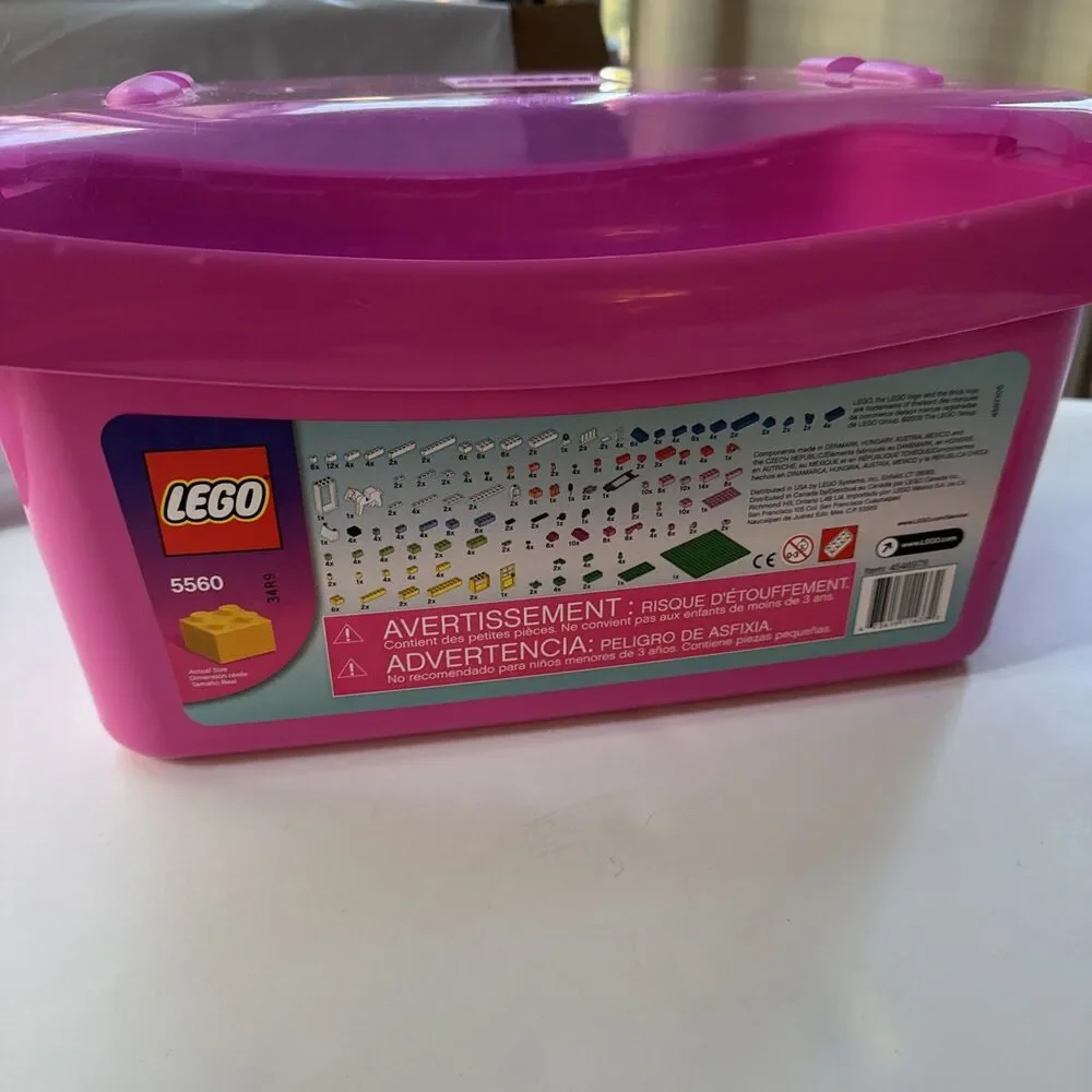 LEGO Bricks and more: Large Pink Brick Box (5560) Not Sorted Not Counted